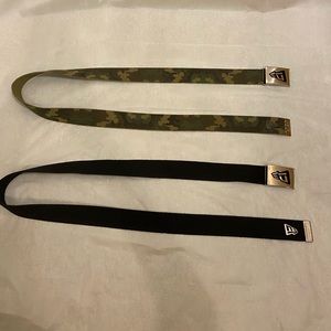 Pair of Men’s New Era Camouflage and Black Belts